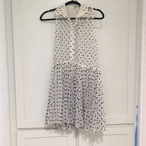 Free People sheer polka dot dress
